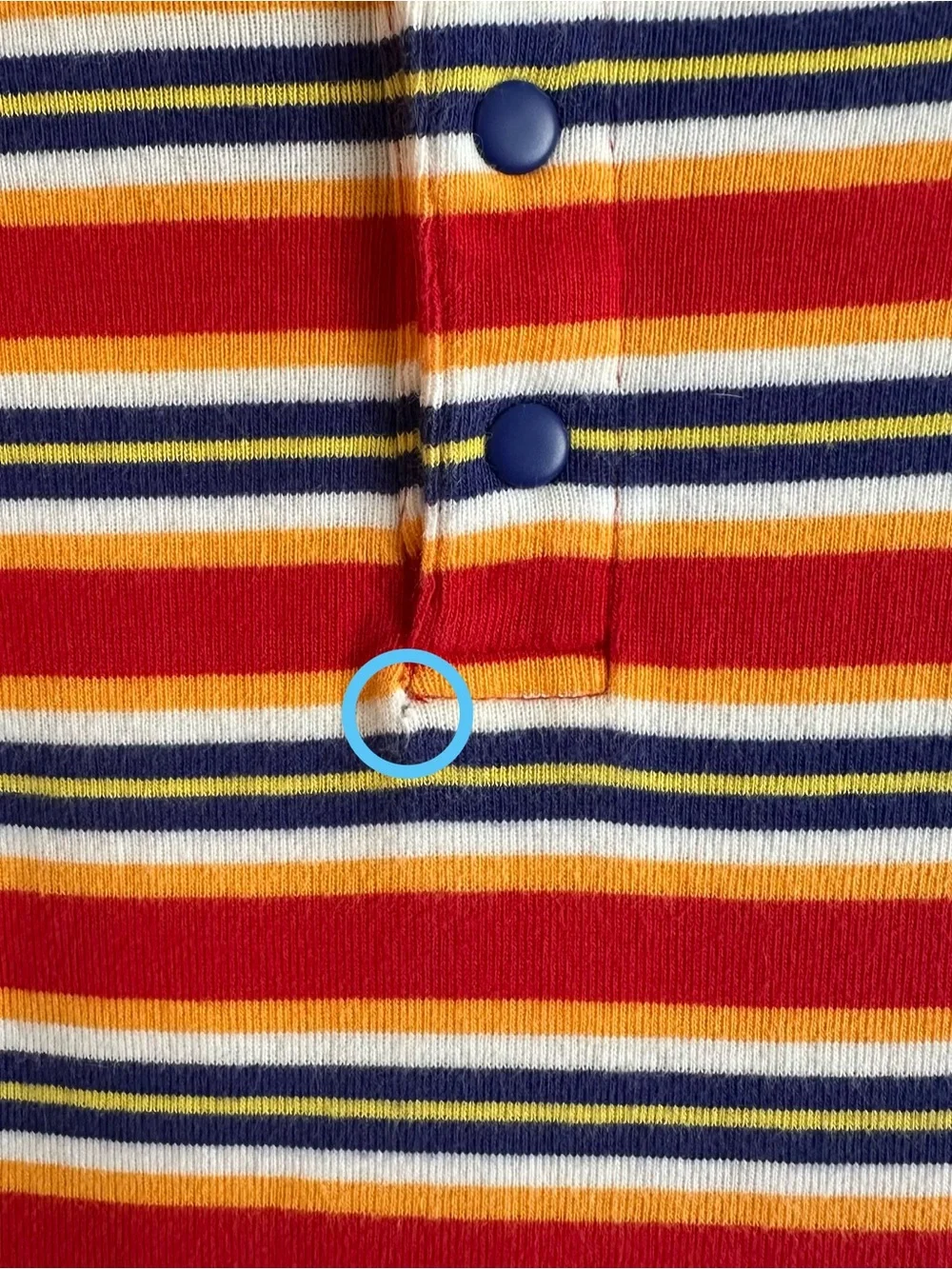 Vtg 90s Gymboree Onesie & Overalls Red Blue Stripes Vintage Rainbow Tag 6-12M